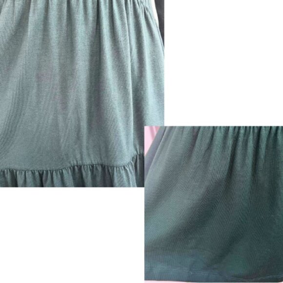 VERO MODA Green Tiered Long Sleeve Knit Dress Size M - Picture 10 of 11